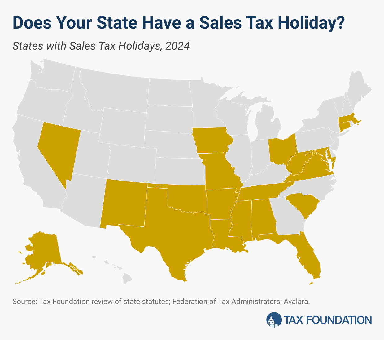 Sales Tax Holidays by State, 2024