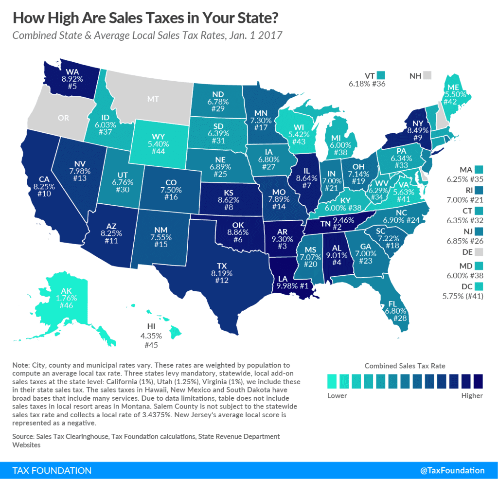 State and Local Sales Tax Rates, 2017