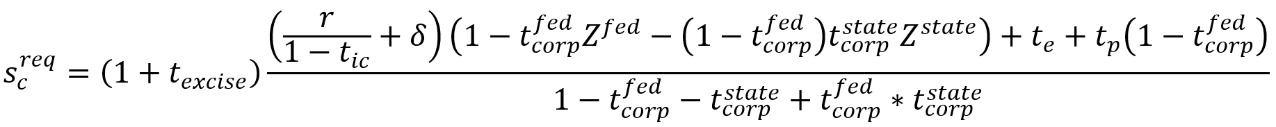 Service Price of Capital Equation