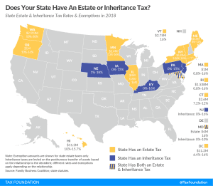 State Estate Tax Inheritance Tax Map 2018