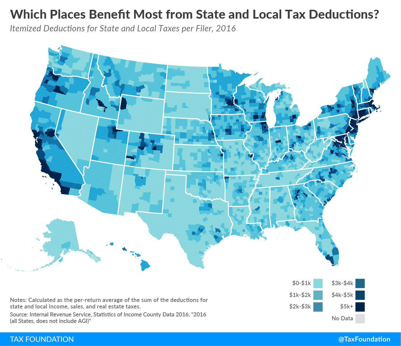 Benefits Of The State And Local Tax Deduction By County | Tax Foundation