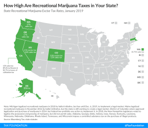 Recreational marijuana tax, state recreational marijuana taxes, 2019 marijuana taxes, 2019 recreational marijuana taxes