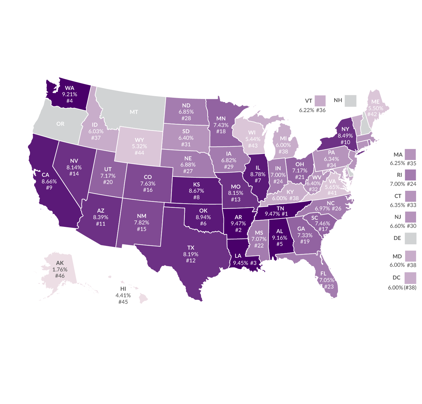 State and Local Sales Tax Rates Midyear 2019 Tax Foundation