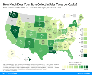 How Much Does Your State Collect in Sales Taxes per Capita? Sales tax collections per capita in your state, State and local sales tax collections per capitae
