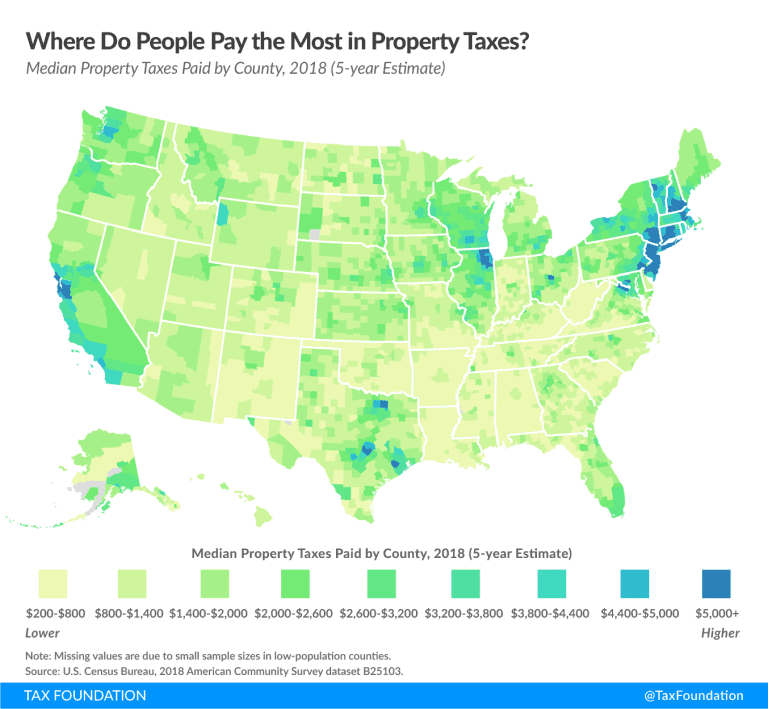 Property Taxes by State and County, 2025 | Tax Foundation Maps