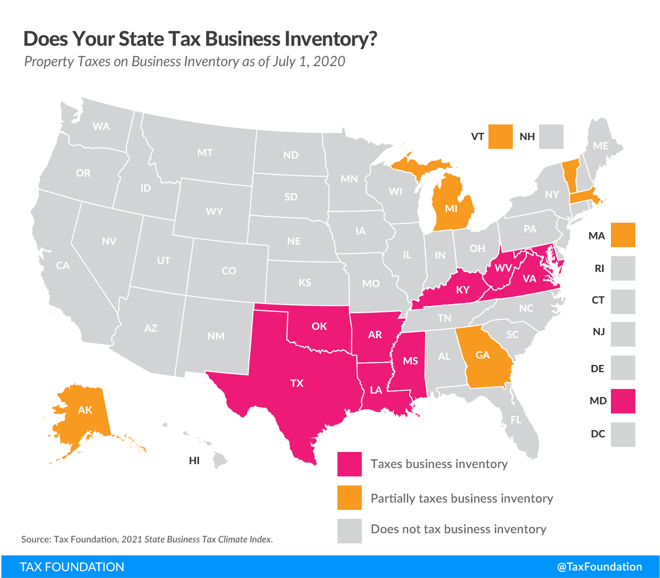 State business inventory tax. Does your state tax business inventory? Are businesses tax on inventory? Explore state business tangible personal property tax as of July 1, 2020, taxes on business inventory, inventory taxes