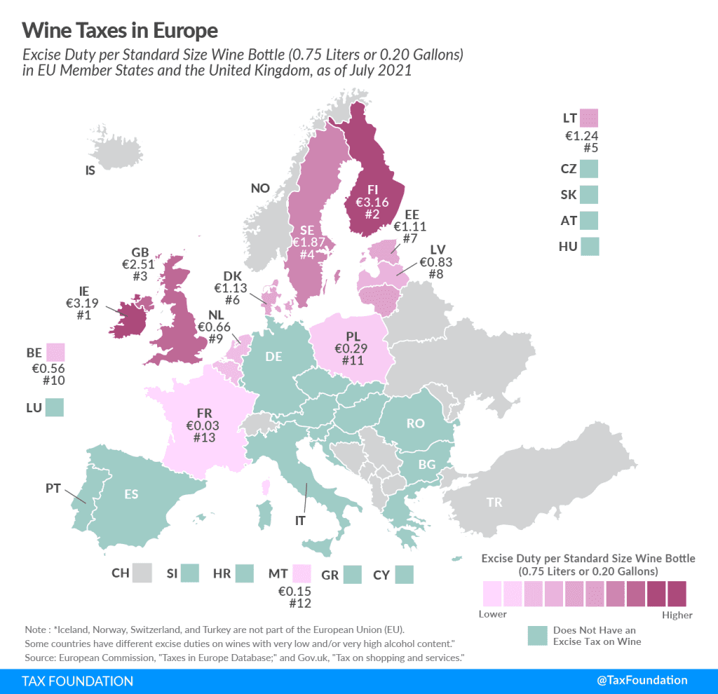 2021 Wine Taxes in Europe | Compare France Wine Tax, Spain Wine Tax