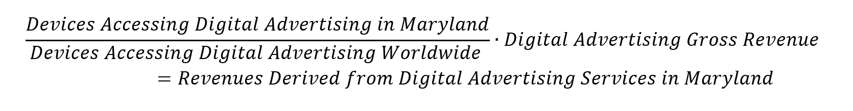 Learn more about the 2021 Maryland digital advertising tax regulations, revenue derived from digital advertising services in Maryland