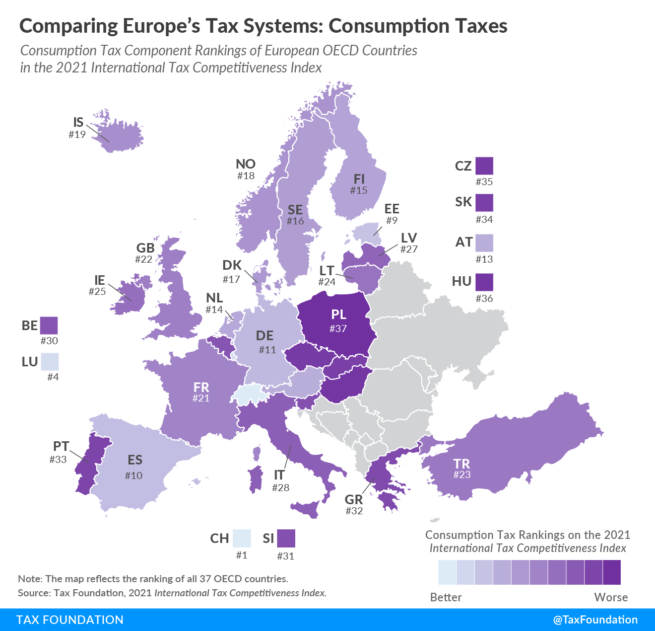 2021 Consumption Tax Systems in Europe Comparing Consumption Tax Systems in Europe 2021 worst Consumption tax systems in Europe Consumption taxes in Europe