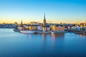 Stockholm Sweden Scandinavian tax systems to fund large social safety net and public service programs