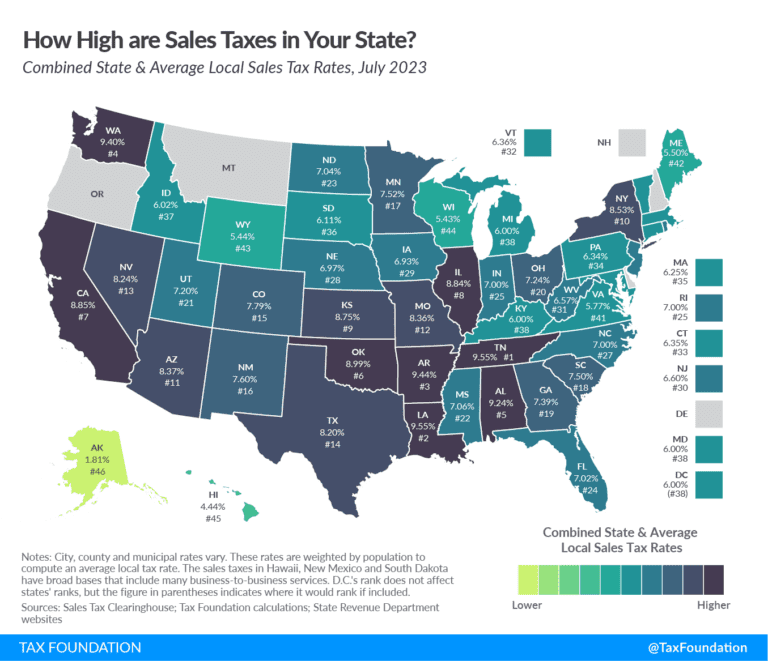 State and Local Sales Tax Rates, Midyear 2023