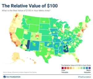 Real purchasing power parity by state, city, and county 2023 most expensive us cities and metros