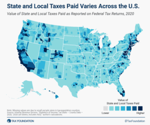 SALT cap repeal impact by county state and local tax deduction reported on federal tax returns