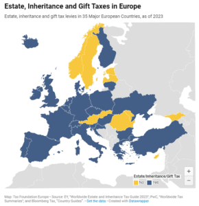 Estate taxes inheritance taxes and gift taxes in Europe 2024