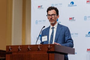 Will McBride Tax Foundation speaks at Tax Foundation joint conference with MIT and UNC Tax Center