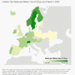Carbon taxes in Europe 2024 data map
