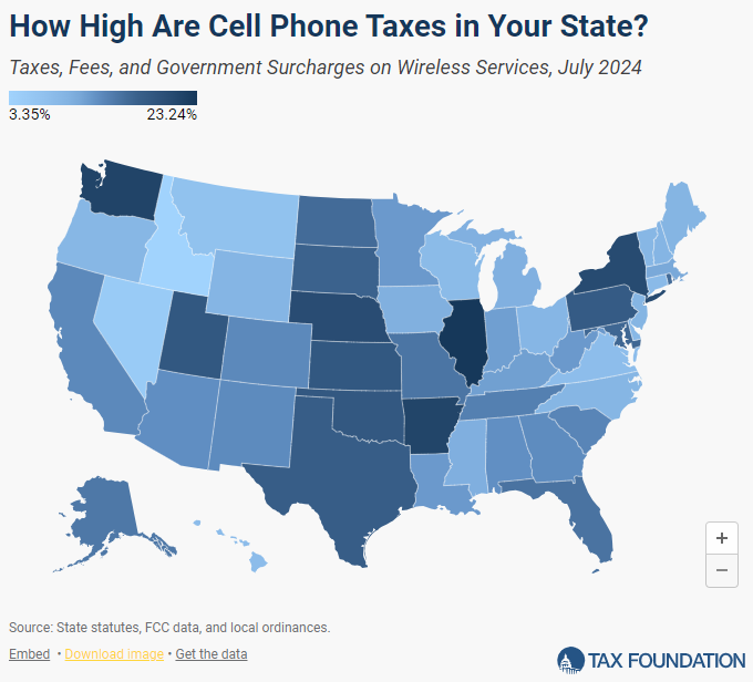 Cell Phone Tax Rates by State