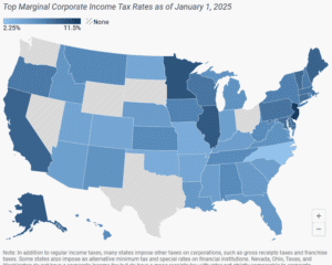 2025 corporate tax rates by state 2025 state corporate income tax rates