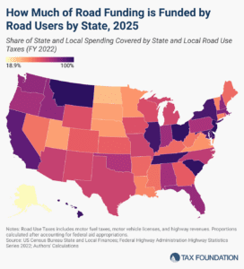 Road funding by state 2025 state road use taxes and road use taxes by state