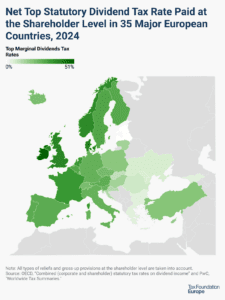 map of dividend tax rates per country in europe