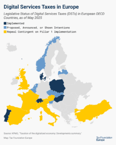 2025 Digital Tax Europe Data including Digital Services Taxes in Europe