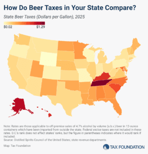 beer taxes by state, 2025