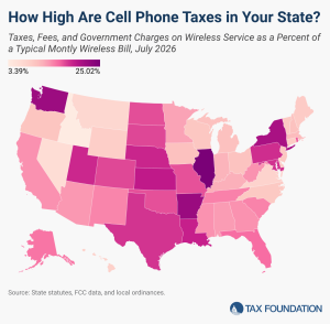 Wireless Cell Phone Taxes by State, 2026